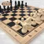 Bộ trò chơi bằng gỗ 3 trong 1 có thể gập lại - Cờ vua & Cờ vua & Cờ vua & Backgammon - Bảng cờ du lịch di động - 4 kích cỡ lựa chọn (24cm, 34cm, 39cm)