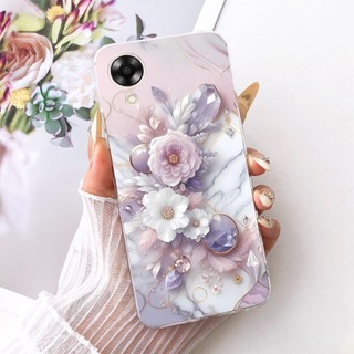 Dành Cho OPPO A17k A17 CPH2471 CPH2477 Ốp Điện Thoại Có Họa Tiết Bướm Hoa Thanh Lịch Mới Vỏ TPU Silicon Mềm
