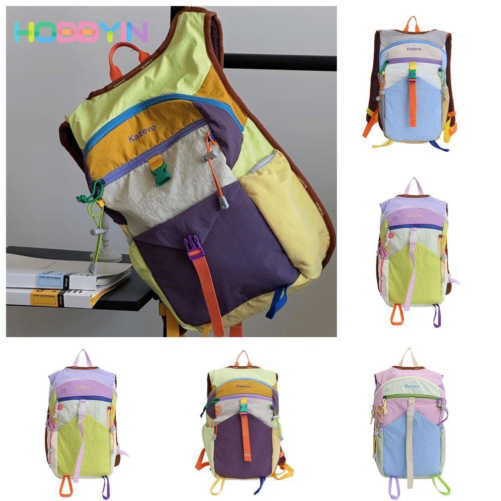 HOBBYIN Túi leo núi ngoài trời HOBBYIN, Ba lô đi bộ đường dài sức chứa lớn thoáng khí, Ba lô leo núi chống nước Nylon nhẹ đa chức năng Du lịch
