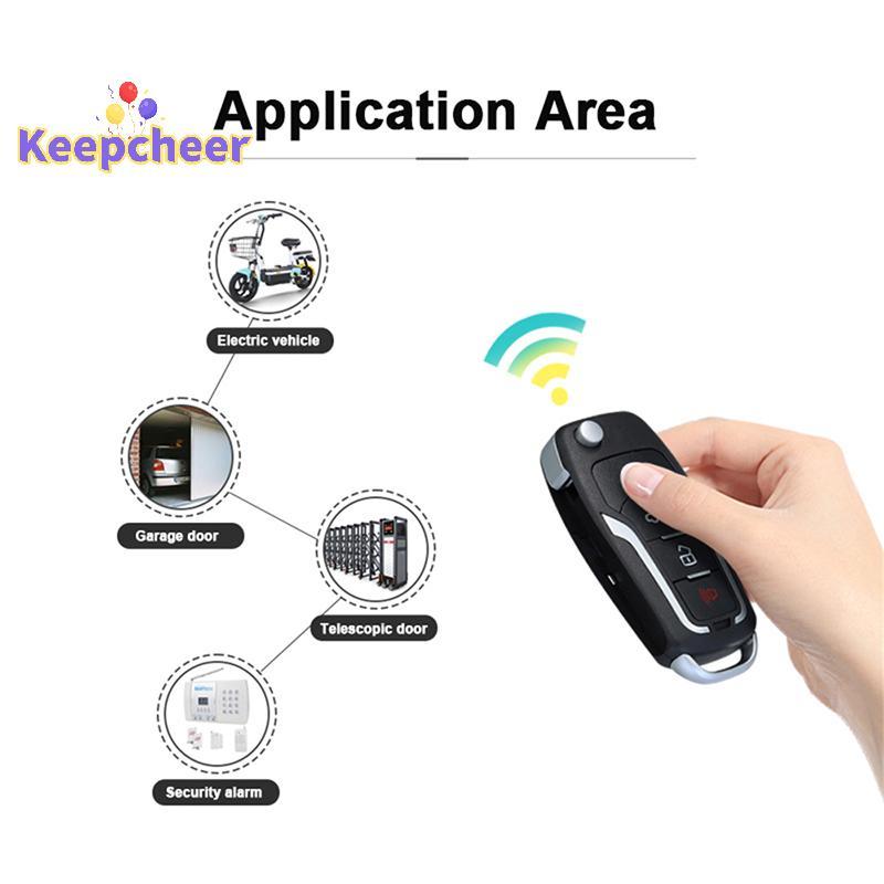 [Keepcheer] Chìa khóa điều khiển từ xa ô tô 433 MHz Điện thông minh Thay thế cửa nhà để xe Nhân bản Sao chép từ xa 4 Channe Mới