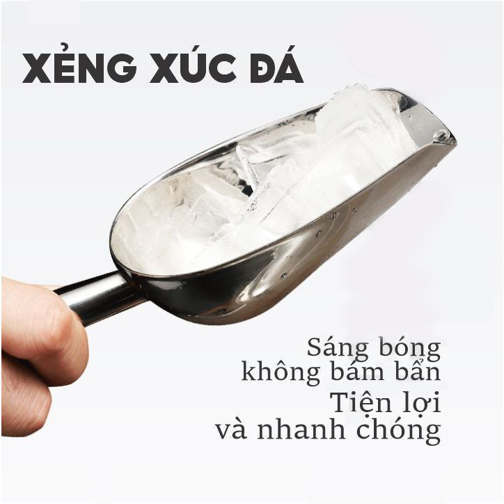 Muôi Xúc Đá Inox Loại Dày Đẹp (Size: 3 To, 4 Vừa, 5 Nhỏ) - Sạch Bền, Tiện Dụng, Chống Gỉ, Đa Dụng
