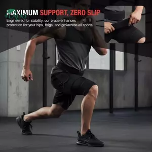 Springevenstar Unisex hông Nẹp Hỗ trợ Groin Quấn cho đau thần kinh tọa Giảm đau đùi Phục hồi bài tập Sử dụng Springevenstar
