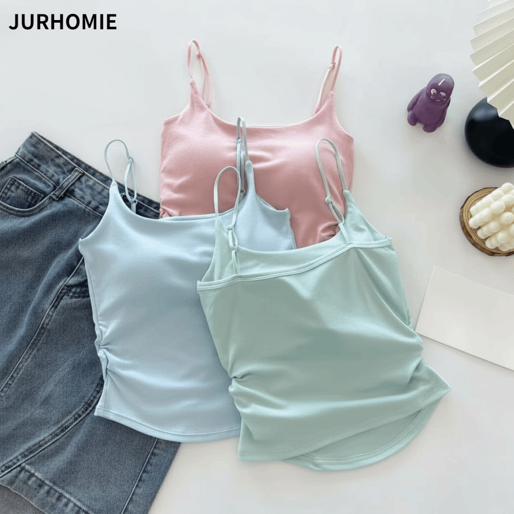 Áo hai dây JURHOMIE có đệm cup, thiết kế suspender tiện lợi cho hoạt động thể thao