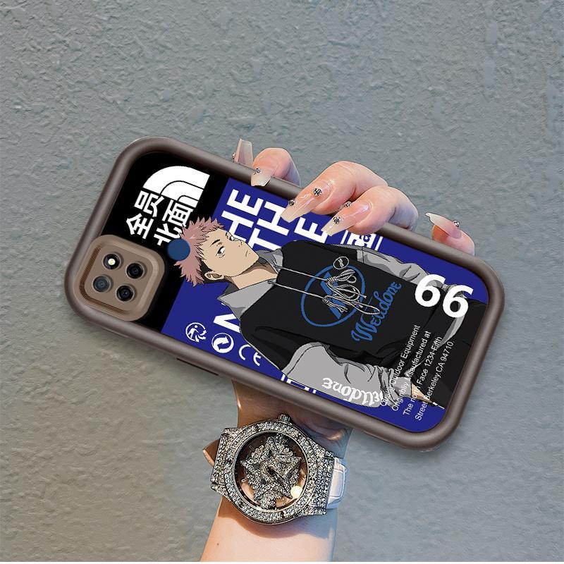 Ốp Lưng Cho Realme C12 C25 C25S C21Y C25Y C15 Narzo 30A Narzo 20 Vỏ Điện Thoại Mềm Silicon Hoạt Hình TPU Jujutsu Kaisen Anime Mặt Sau Chống Sốc Mắt Thiên Thần
