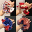 Chấm Bi Đỏ Scrunchy Buộc Tóc Hàn Quốc Lười Cao Cấp Đầu Bóng Tính Khí Tóc Đầu Dây Phụ Kiện Tóc