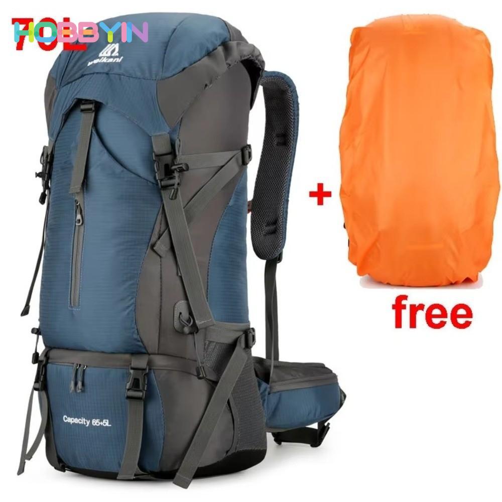 Ba lô du lịch HOBBYIN, Ba lô du lịch sức chứa lớn cầm tay, Túi leo núi thoáng khí chống thấm nước đa năng Leo núi