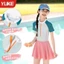 Bộ Bơi Bé Gái Liền Thân Yuke 2432-1 - Tay Ngắn Có Khóa Kéo Cao Cấp (Size XL, 17-20kg)