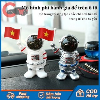 Năng Lượng Mặt Trời Phi Hành Gia Trang Trí Bảng Điều Khiển Ô Tô ABS Xoay Tay Đồ Chơi Nội Thất Ô Tô Bàn Đồ Trang Trí Quà Tặng