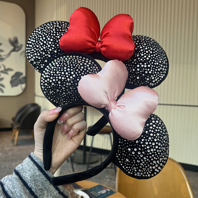 Băng đô ánh sáng hình Mickey và Minnie, thiết kế sang trọng, phù hợp cho công viên giải trí và ảnh