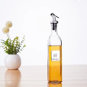 Chai rót dầu ăn - Chai đựng gia vị, đựng mắm thuỷ tinh - Dụng cụ trang trí nhà bếp - Dung tích 500ML