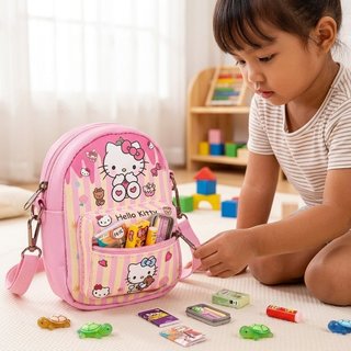 Túi đeo chéo Mini dễ thương Bộ văn phòng phẩm hoạt hình Dây đeo vai nhẹ Đồ chơi nhập vai trẻ em