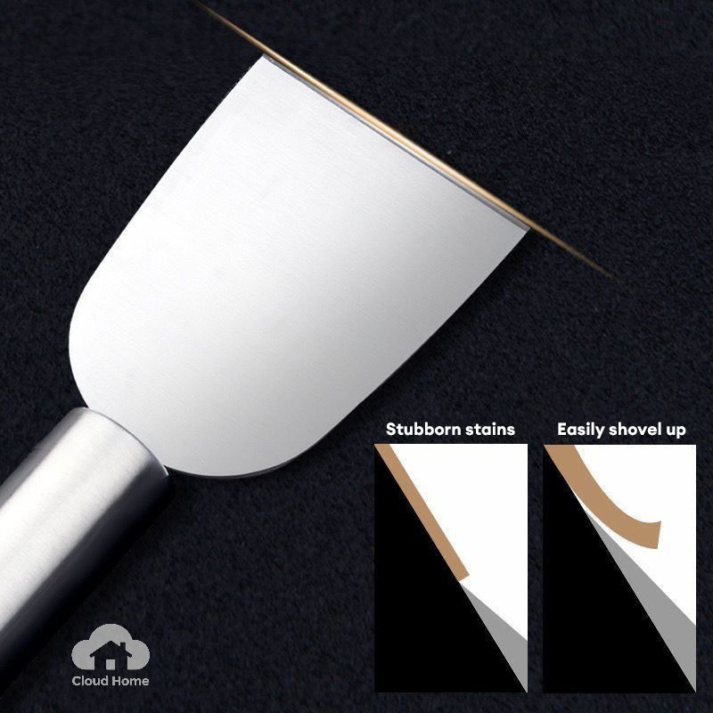 🌤️COD🌤️Xẻng Cạo Vết Bẩn INOX - Vệ Sinh Tủ Lạnh Xoong Nồi , Máy Giặt Đa Năng Thép Không Gỉ - Cạo Đáy Nồi - Mảng Bám Bếp