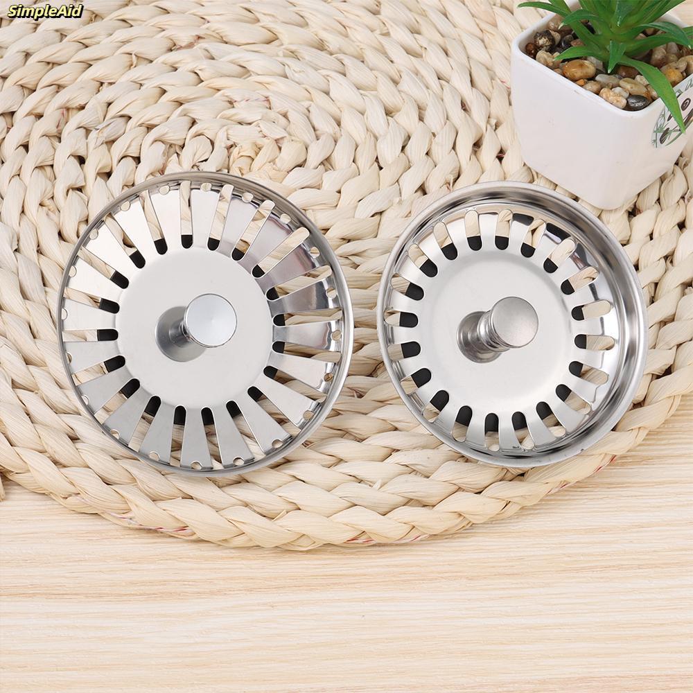 Nút chặn nước SIMPLEAID Dụng cụ nhà bếp bằng thép không gỉ 304 Bộ thoát nước giỏ 79mm