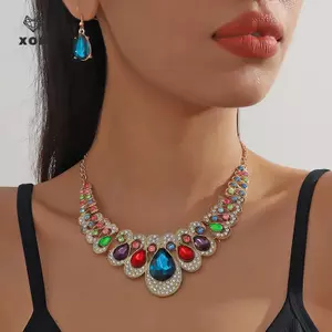 Bộ trang sức bông tai đính đá kim cương lấp lánh, quà tặng sang trọng cho các bữa tiệc
