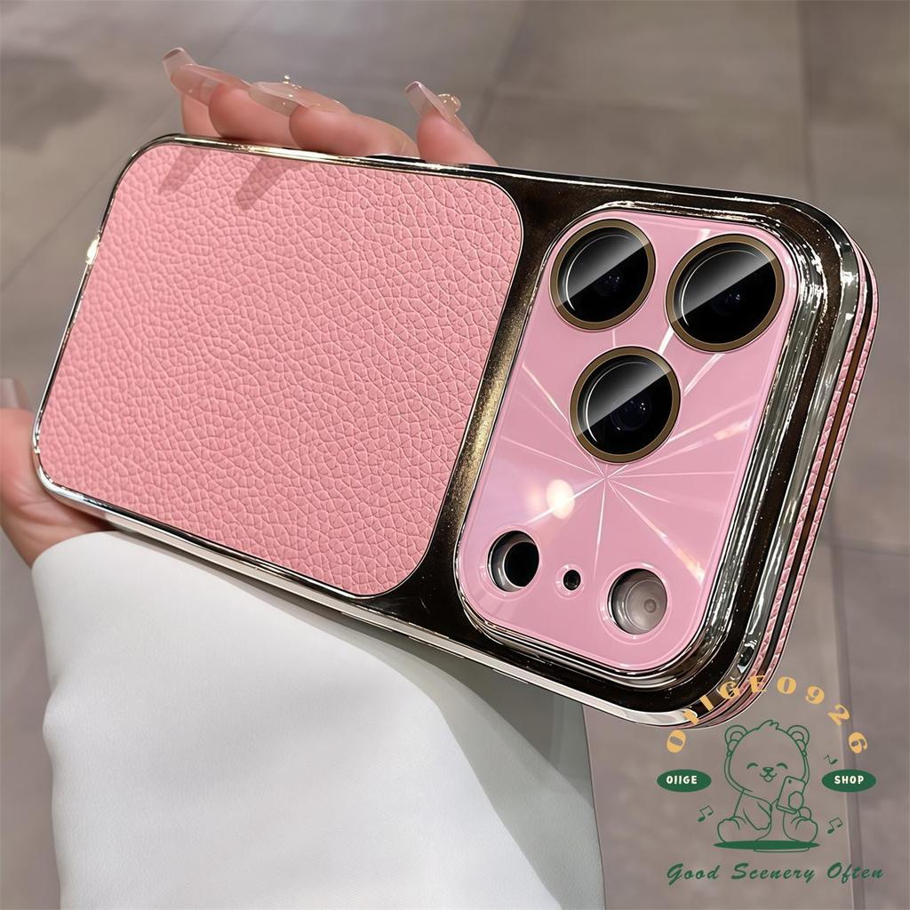 【 Ốp lưng iPhone17 】 Túi khí CD-pattern ống kính da Vỏ điện thoại iphone17 Pro Max 16 15 14 13 cho vỏ iPhone Vỏ mềm silicon TPU chống sốc