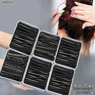 Vận chuyển nhanh - Kẹp tóc IDEANEST màu đen, vô hình sóng, dạng hình chữ U, sử dụng một lần