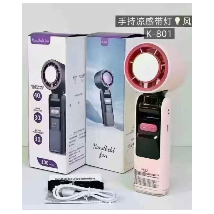 QUẠT CẦM TAY TÍCH ĐIỆN VỎ TÍM