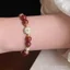 Vòng tay ngọc trai xếp chồng từ Trung Quốc, phong cách Trung Hoa, màu đỏ, quà tặng cao cấp