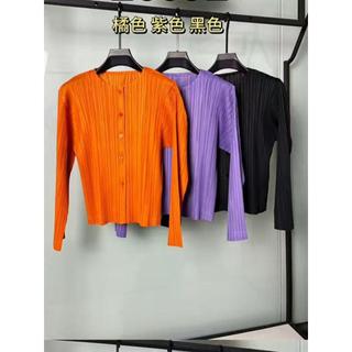 Miyake Áo khoác nữ cao cấp dáng ôm, đơn sắc, phù hợp mọi dịp