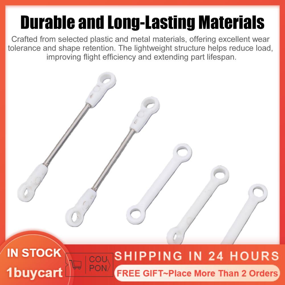1buycart1 Nhóm thanh kết nối trực thăng AMONIDA RC bền mượt cho C032 UH-1 C138 Pro Máy bay trực thăng Nhựa Kim loại 5 bộ phận thay thế (Trắng)