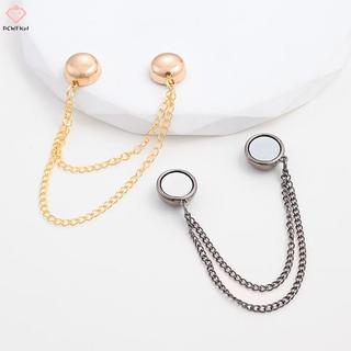 [PCW-T] Kẹp Quần Áo Từ Tính Có Dây Xích Kim Loại An Toàn - Phù Hợp Cho Cardigan Và Thời Trang Hàng Ngày