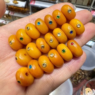 Lạc Lạc Xương Gà Dầu Vàng Abacus Hạt Kẻ Sọc Miếng Đệm 1 DIY Hạt Phụ Kiện Trang Sức Vòng Tay Vòng Cổ Z2PH