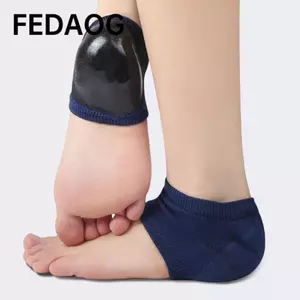Vỏ bảo vệ gót chân FEDAOG, Tất gót chân bằng silicon chống nứt Plantar Fasciitis, Chất lượng cao Polyester Fasciitis Hỗ trợ miếng đệm giày dưỡng ẩm Chăm sóc bàn chân