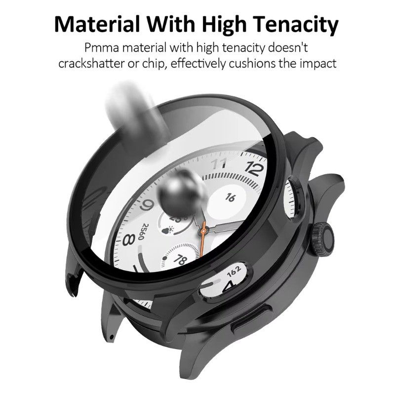 Ốp Bảo Vệ Có Màn Hình Kính Cường Lực Bảo Vệ 2 Trong 1 Cho xiaomi watch S5 Ốp Lưng Cho Mi S5 watchS5​ Phụ kiện vỏ đồng hồ