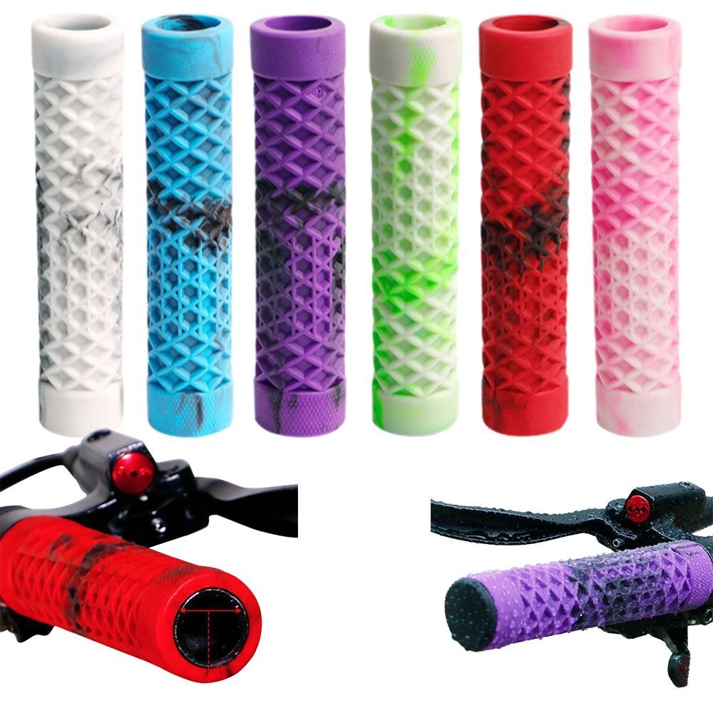 PYCOU 1 Cặp Tay Lái Xe Đạp, Tay Cầm Xe Đạp Leo Núi Thoải Mái Chống Trơn Trượt, Khóa Song Phương Đa Năng Chuyên Nghiệp Bền Chống Trơn Trượt Tay Cầm Xe Đạp Đường Bộ