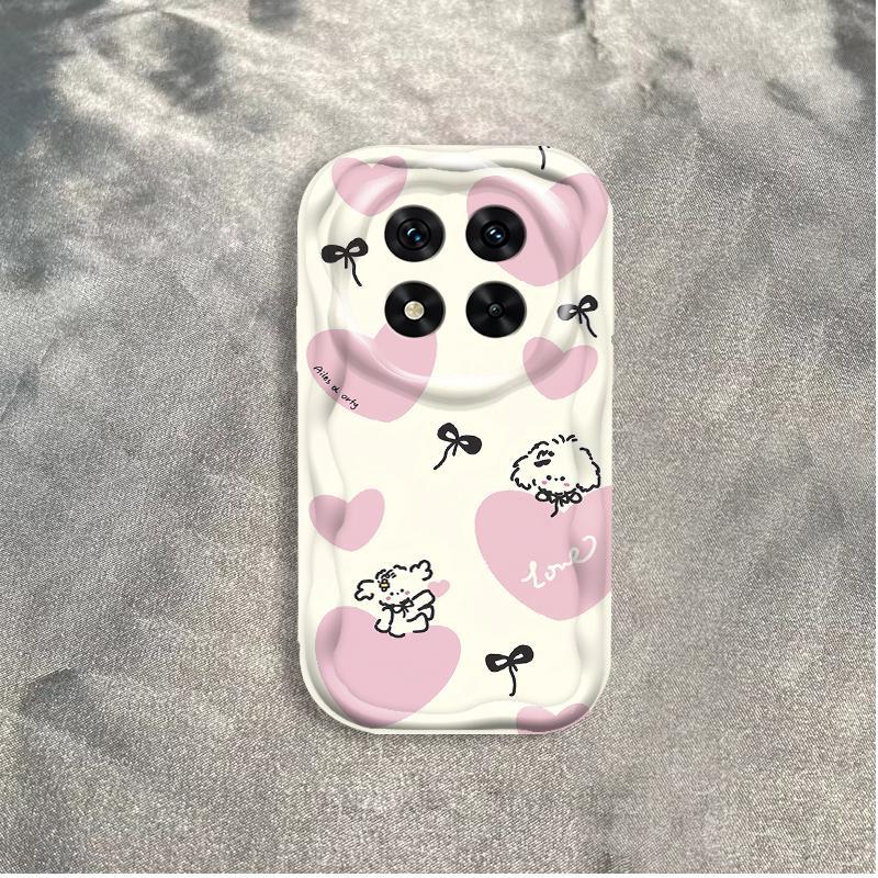 Thích hợp cho Redmi Note 14 Pro 4G 5G 3D Điện thoại thông minh TPU mềm nơ tình yêu Vỏ điện thoại chống sốc