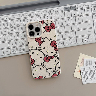 Ốp Lưng IPhone 16 13 11 15 12 14ProMax 7 8Plus XR X XS Max Kitty Bowknot Thân Thiện Với Môi Trường Có Thể Phân Hủy