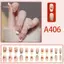 TRTR 24 Cái / bộ Trẻ Em Vui Vẻ Dễ Thương Đeo Móng Tay Giả Tươi Sáng Có Thể Tháo Rời Bấm Vào Đầu Móng Tay Full Cover Pháp Acrylic Móng Tay Giả VN