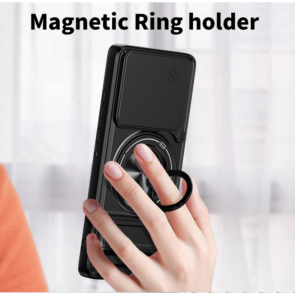 Ốp Điện Thoại Đa Năng Sang Trọng Thích Hợp Cho Motorola Edge 60 Fusion Neo Pro 5G 70 Dây 360°Giá đỡ vòng có vỏ máy ảnh Vỏ bảo vệ toàn diện chống sốc