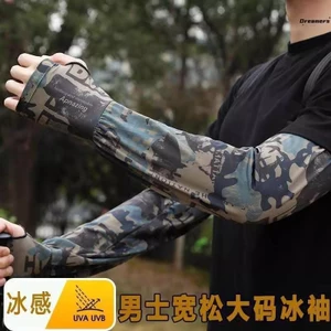 Găng Tay Chống Nắng Găng Tay Một Mảnh Nam Mùa Hè Đi Xe Đạp Găng Tay Lái Xe Chống Tia Cực Tím Tay Băng Dài Tay Lụa Băng