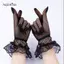 AqToCna Gothic Mùa Hè Chống Tia Uv Găng Tay Lái Xe JK Lưới Fishnet Găng Tay Ren Full Ngón Bé Gái Ren Găng Tay Thời Trang Tay Cosplay Găng Tay AqToCna