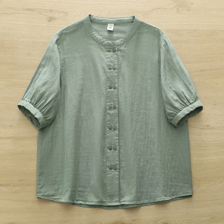 [Hàng có sẵn] Áo sơ mi nữ 100% sợi Cotton chất lượng cao 2026 Áo sơ mi ngắn tay hai ngực mùa hè