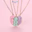 E-WOITD 1 Bộ BFF Nelaces Cho Chị BFF Sinh Nhật Tình Bạn Trang Sức Quà Tặng Người Bạn Thân Nhất Mãi Mãi Nelace Cho 3 Cô Gái Phù Hợp Với Trái Tim Mặt Dây Chuyền E-WOITD