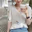 Kem Chống Nắng Mùa Hè Phong Cách Mới Cổ Chữ v Ngắn Hàng Dệt Kim Nữ Mỏng Phong Cách Thoáng Khí Phiên Bản Hàn Quốc Sang Trọng Thời Trang Phù Hợp Với Thường Ngày