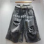 Châu Âu Mỹ Phong Cách Quần Denim Mùa Hè 2026 Phong Cách Mới In Chữ Rách Quần Jean Xù Đẹp Trai Crop Quần Rời