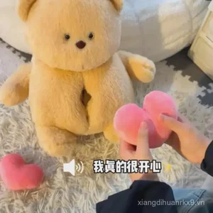 Sáng Tạo Bàn Tình Yêu Gấu Trắng Ghi Hình Gấu Nhỏ Sang Trọng Búp Bê Sang Trọng Sang Trọng Đồ Chơi Nhồi Bông Gối Ngủ Ngày Lễ Tình Nhân Quà Tặng Sinh Nhật