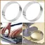 10 Chiếc Tròn Thép Không Gỉ Tart Nhẫn Tháp Bánh Khuôn Đục Lỗ Bánh Mousse Nhẫn, 8cm