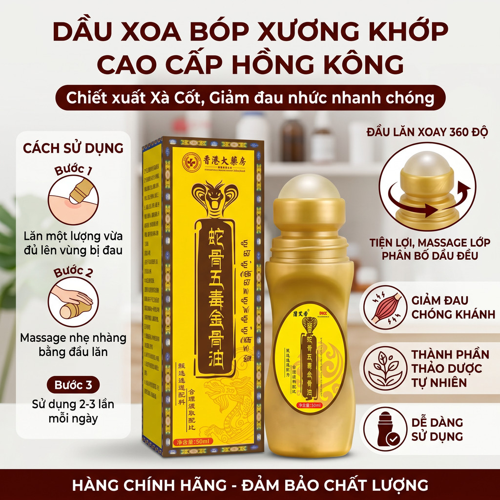 Dầu massage giảm đau nhức xương khớp hiệu quả Giảm tê bì chân tay,tự nhiên,Dầu xoa bóp