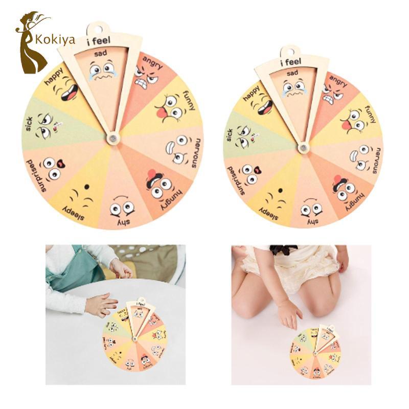 Bánh xe cảm xúc bằng gỗ dạy cảm xúc với khuôn mặt Công cụ giảng dạy tương tác
