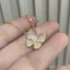 Xuyên Biên Giới Bán Thời Trang Bướm Tình Yêu Hồng Kim Cương Bướm Vòng Cổ Nữ Nhật Bản Hàn Quốc Sang Trọng Siêu Cổ Tích Xương Đòn Dây Chuyền Vòng Cổ Bán Buôn