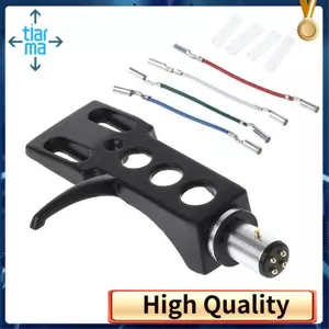1 Miếng Phono Bàn Xoay Vỏ Đầu Gắn Phono Máy Ghi Âm Đầu Kim Loại Đen Cho Máy Ghi Đĩa LP
