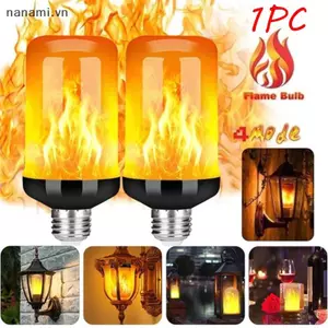 1 Bóng đèn LED hiệu ứng ngọn lửa E27 Mô phỏng trang trí đèn bay thiên nhiên [VN]