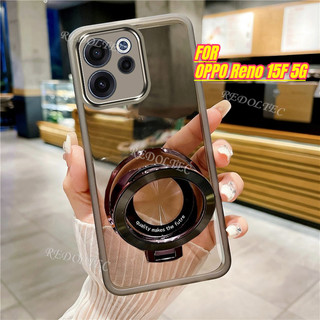 Ốp lưng OPPO Reno 15F 5G Thiết kế mới Giá đỡ từ tính Vỏ trong suốt OPPO Reno15 F Reno15F Vỏ điện thoại mềm trong suốt siêu mỏng có bảo vệ ống kính máy ảnh