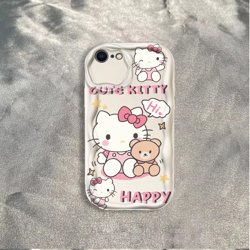 Thích hợp cho iPhone 6 6S 6 Plus 6S Plus 7 8 Plus SE 2020 3D TPU mềm Kitty Rilakkuma Vỏ điện thoại chống sốc