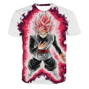Dragon Ball Z Super Black Goku Rose 2 Saiyan In Áo Thun Thời Trang Người Lớn Anime Nhập Vai Hàng Đầu