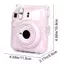 PNPIA- 1 Vỏ Máy Ảnh Pha Lê Sáng Bóng Cho Instax Mini 12 Trong Suốt Lấp Lánh Bao Túi Có Dây Đeo Cho Instax Mini 12